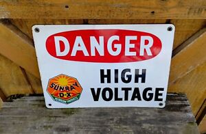 New ListingAwesome Porcelain Sunray DX Petroleum Products Danger Oil Lease Sign