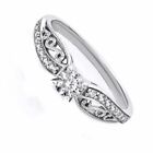Marvelous 3/4 Ct Engagement 10K Solid White Gold Vintage Style Ring New