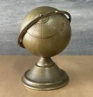 Vintage Brass Desktop Globe Cigarette Holder, Ashtray Mid Century/Art Deco/40's