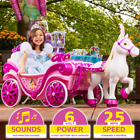 Girls Ride-On Royal Horse Toy Car Kid Princess Carriage Kid Child 6V Electric