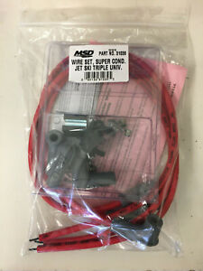 MSD 31039 Spark Plug Wires Powersports Red 8.5mm 3 Cylinder Universal Set