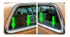 Set - sealing rail gasket rear window rear exterior W123 C123 CE CD coupe