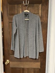 Cashmere Charter Club Luxury Cardigan Sweater Women’s Size S Small Gray