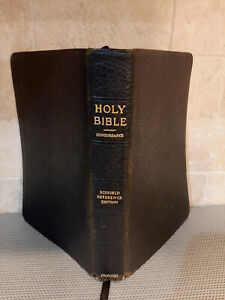 HOLY BIBLE Scofield Reference Edition Oxford Black Leather, Vintage 1945
