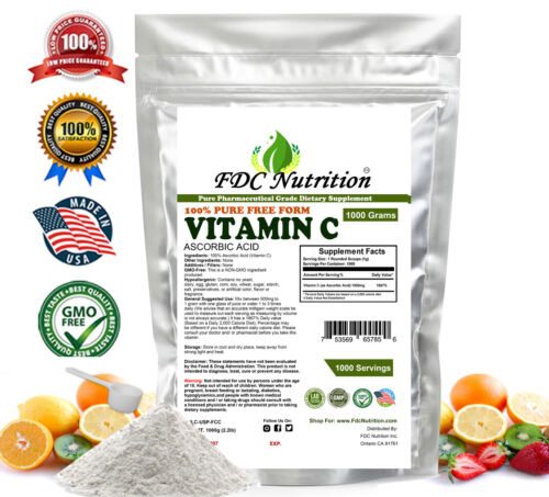 2.2 lb (1000g) 100% PURE Ascorbic Acid Vitamin C Powder NonGMO