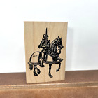 New Listing1998 Stamp Francisco - Medieval Knight Horse Sword - Wood Rubber Stamp - Unused