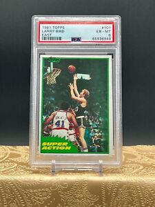 1981-82 Topps Larry Bird #101 East - Super Action - Boston Celtics PSA 6 EX - MT