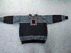 Setesdal Sweater - Norwegian Wool M Black And White With Metal Clasp FREEPOST