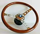 Steering Wheel fits For BMW Used Vintage Wood Chrome Polyshed E32 E34 E36 Z3 E31