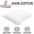 Hypoallergenic Cotton Bed Pillow Case Protectors Allergy Protection Cover White