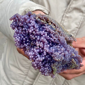 New Listing1.7LB Natural Botryoidal Chalcedony Starlight Purple Grape Agate Specimen