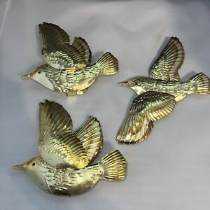 New ListingSet Home Interiors Flying Birds Wall Art Decor Metal Gold Copper Brass Vintage