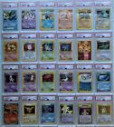 Lot Of 42 Low-Grade Pokémon Cards Modern & Vintage Graded By PSA