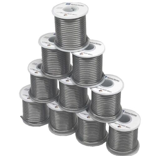 60/40 Solder for Stained Glass (10 Pack) - $17.99 ea. / .125” dia., 1 lb. spools