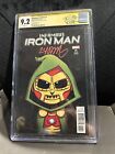Infamous Iron Man #1 CGC 9.2 Young Variant Signed by Skottie Young, Custom Label