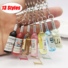 Acrylic Beer Wine Bottle Keychain Various Car Bag Key Ring Pendant Accessry G-ca