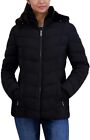 NWT Nautica Women's Faux-Fur Trimmed Puffer Jacket Hooded Size L $165 6C033