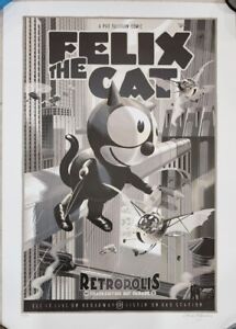 FELIX THE CAT, Rare poster print LAURENT DURIEUX, 158/300, Signed, Very Good