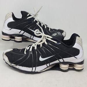 Nike Shox Turbo Mens Sneaker Size 9.5 Black White Athletic Shoes