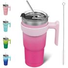 Tumbler With Handle 20 oz Tumbler With Lid And Straw Reusable Stainless Steel...