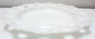 Anchor Hocking Glass Plate Old Colony Open Lace Edge White Milk Glass 8 1/4