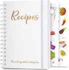 Recipe Book to Write in Your Own Recipes Hardcover Personal Blank Recipe Book