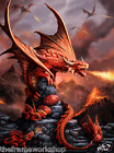 ANNE STOKES ART FIRE DRAGON - 3D FANTASY PICTURE PRINT LARGE 300mm x 400mm