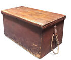 19th c. American Whalers , Sailors Sea Chest Nautical Trunk Old Paint D.1866