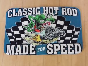 ENTRANCE MAT[RAT FINK MADE SPEED]SIZE:24inch-16inch  for decorating rooms 9776