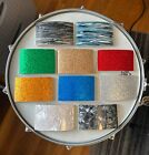 Drum wrap and shell display samples-Ludwig, Gretsch, Slingerland, Rogers colors