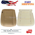 For 2002-2007 Ford F250 F350 XLT XL Driver Bottom Seat Cover & Driver Foam Tan (For: 2002 Ford F-350 Super Duty Lariat 7.3L)