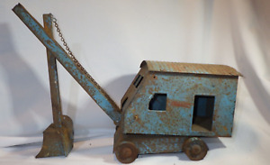 Vintage Toy 1940's Structo Steam Shovel Bucket Excavator Crane Pressed Steel