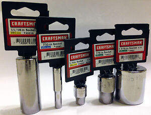 Craftsman 6,8,12 Point 1/4,1/2 or 3/8-In. Drive Steel Chrome Sockets USA