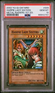 Yugioh PSA 10 Harpie Lady Sisters MRD-009 1st Edition Super Rare