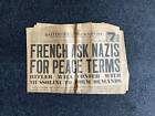 1940 WW2 French Surrender to Germany - Paris Falls World War 2 Memorabilia and