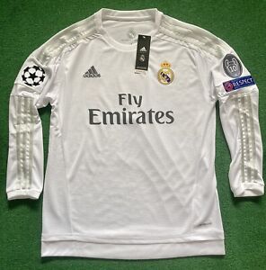 NWT Real Madrid 15/16 Home White Long Sleeve “Ronaldo #7” (Medium)