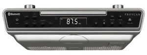 SYLVANIA SKCR2713 Under Counter CD Player with Clock Radio and SILVER