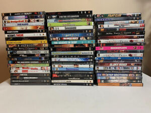 HUGE Lot of 70 Assorted DVD Movies: Action, Romance, Comedy. NO RESERVE AUCTION