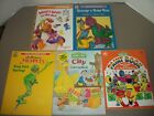 Lot of 5 Vintage Coloring Paint Activity Books~Sesame St~Muppets~Barney~Unused