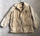 Vintage 1940s Montgomery Ward Western Field Thick Canvas Hunting Shooting Coat L