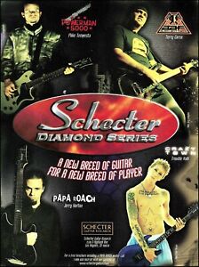 Schecter Guitars 2001 advertisement w/ Powerman 5000 AAF Papa Roach Crazy Town