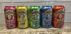 Warheads Sour Soda Pop 5 Collector Can FULL Set & FULL CANS