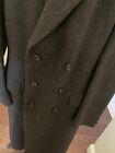Vintage Pierre Cardin Paris New York Dark Gray Wool Double-Breasted Overcoat 44