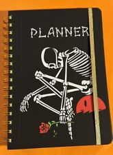 2024 Weekly Monthly Planner 8x6 Stickers Included Skeleton Cover Spiral Bound