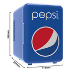 Portable 6 Can Mini Retro Beverage Fridge - Blue