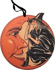 Primitives by Kathy Retro Halloween Sign Witch Moon Wreath Decor Vintage Look