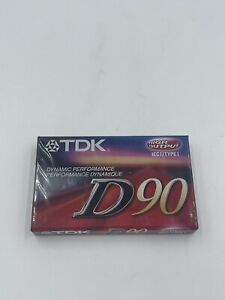 New Factory Sealed TDK D90 High Output IEC I/Type I Cassette Tape