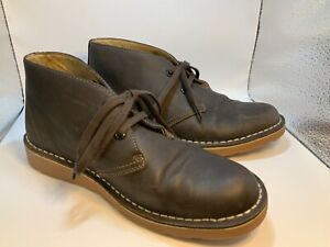 Women’s LL bean Brown Leather Ankle Boots Size 8.5 Medium GUC
