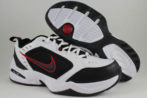 NIKE AIR MONARCH IV 4 EXTRA WIDE 4E EEEE WHITE/BLACK/RED CROSS TRAINER MEN SIZES