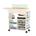 Rolling Craft Storage Cart with Heat Press Cart and Organizers